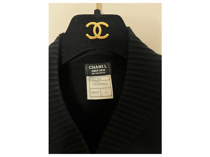 Chanel Herren Zip-Cardigan, schwarz, Größe L - Ansicht 4