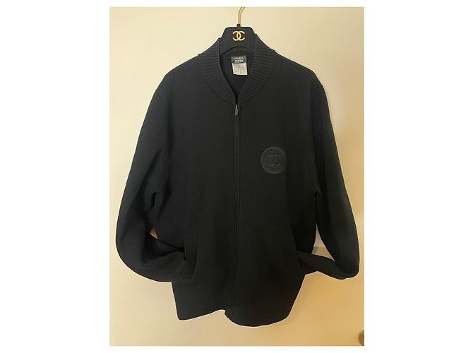 Chanel Herren Zip-Cardigan, schwarz, Größe L - Ansicht 6