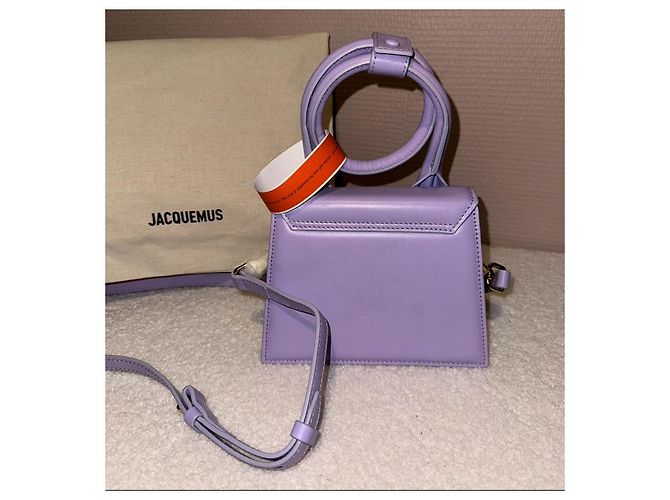 Jacquemus Le Chiquito Noeud Tasche Lila Leder - Ansicht 3