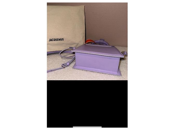 Jacquemus Le Chiquito Noeud Tasche Lila Leder - Ansicht 4