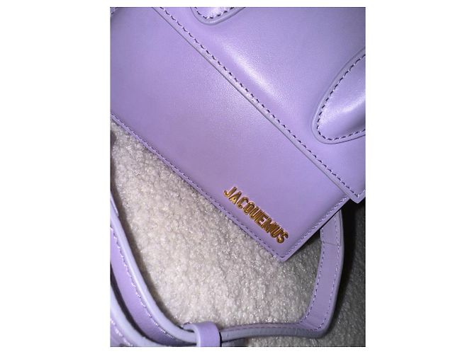 Jacquemus Le Chiquito Noeud Tasche Lila Leder - Ansicht 5