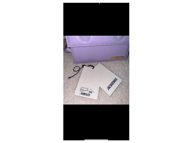 Jacquemus Le Chiquito Noeud Tasche Lila Leder - Ansicht 6