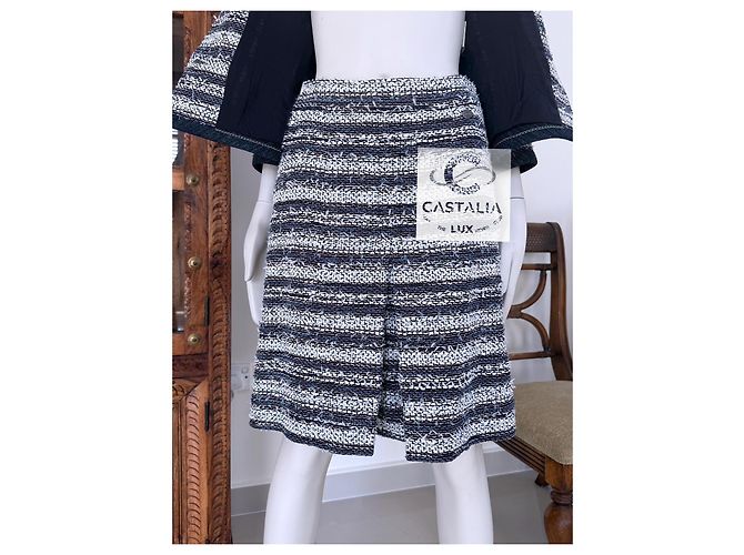 Chanel Paris / Cingapura Botões CC Conjunto Tweed Lesage 36 FR Multicor - vista 10