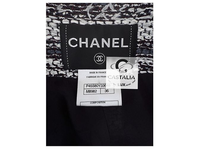 Chanel Paris / Cingapura Botões CC Conjunto Tweed Lesage 36 FR Multicor - vista 14