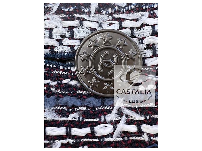 Chanel Paris / Cingapura Botões CC Conjunto Tweed Lesage 36 FR Multicor - vista 6