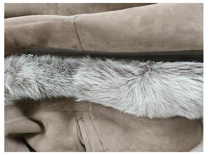 Abrigo de shearling Rizal beige - vista 3