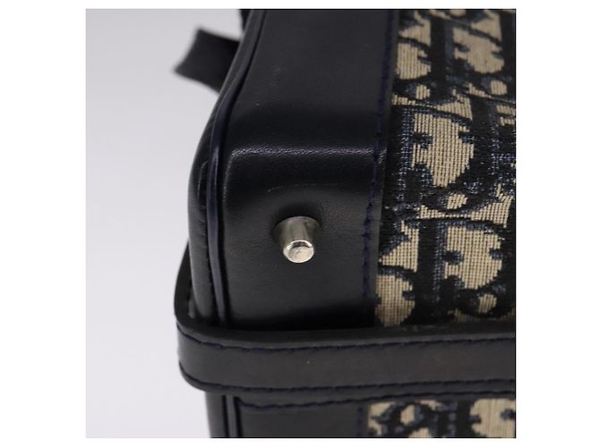 Borsa a spalla in tela Trotter Christian Dior blu Auth 111522 Blu navy - vista 15