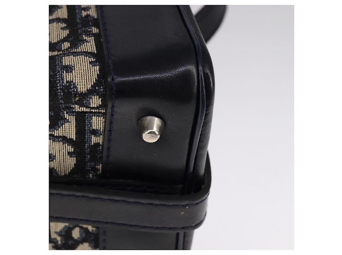 Borsa a spalla in tela Trotter Christian Dior blu Auth 111522 Blu navy - vista 16