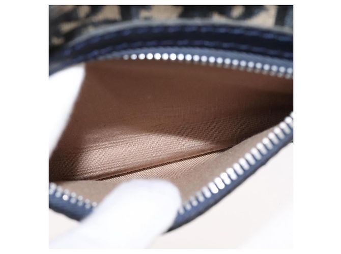 Borsa a spalla in tela Trotter Christian Dior blu Auth 111522 Blu navy - vista 19