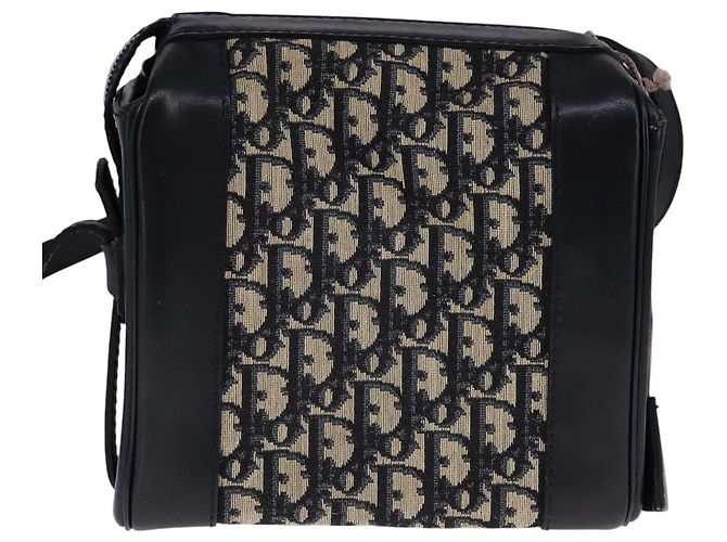 Borsa a spalla in tela Trotter Christian Dior blu Auth 111522 Blu navy - vista 2