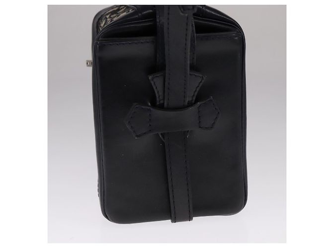 Borsa a spalla in tela Trotter Christian Dior blu Auth 111522 Blu navy - vista 4