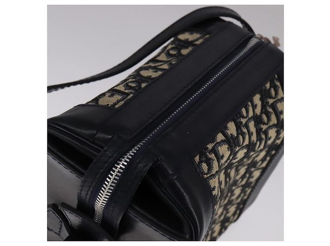 Borsa a spalla in tela Trotter Christian Dior blu Auth 111522 Blu navy - vista 6