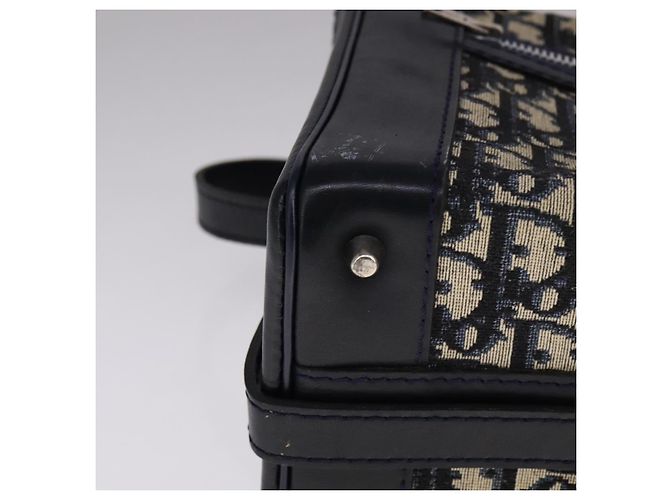 Borsa a spalla in tela Trotter Christian Dior blu Auth 111522 Blu navy - vista 9