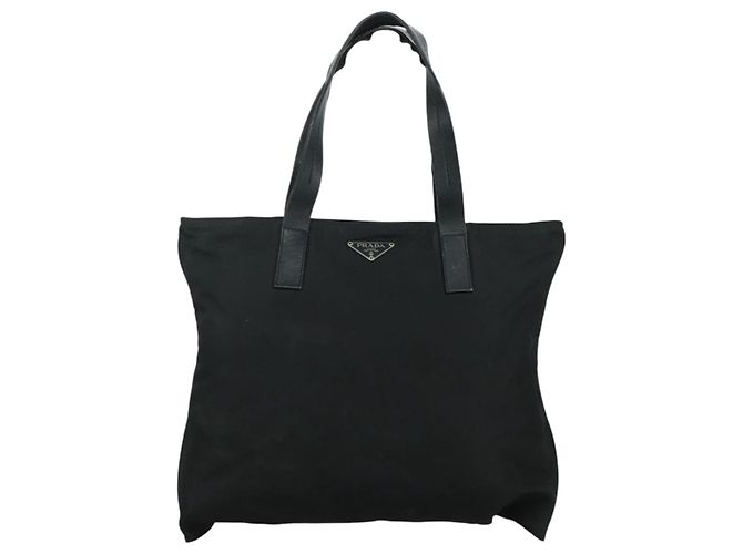 PRADA Borsa Tote in Nylon Nera Auth yk16893 Nero - vista 13