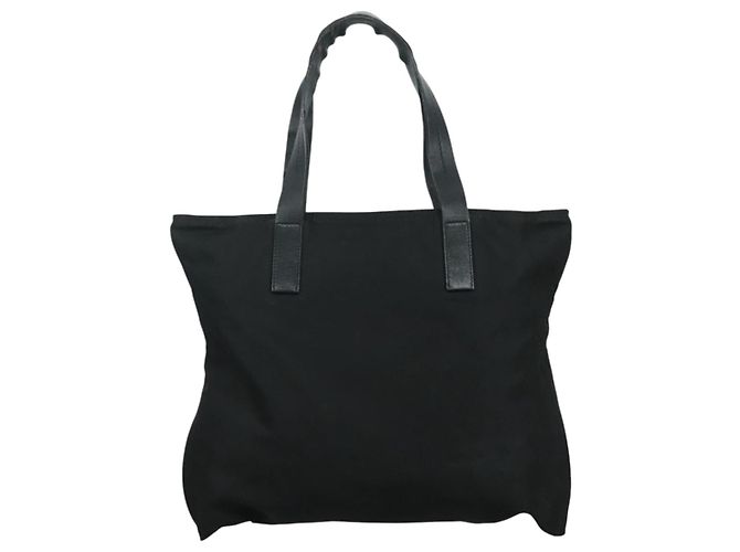 PRADA Borsa Tote in Nylon Nera Auth yk16893 Nero - vista 2
