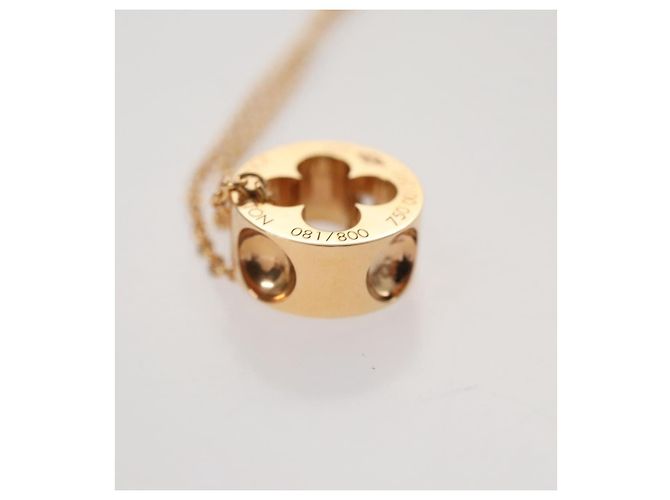 LOUIS VUITTON Anhänger 1P Diamant Halskette Diamant 6.1K Nur 800 LV Auth 93646S Golden - Ansicht 12