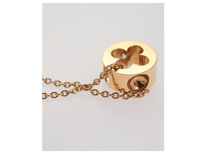 LOUIS VUITTON Anhänger 1P Diamant Halskette Diamant 6.1K Nur 800 LV Auth 93646S Golden - Ansicht 14