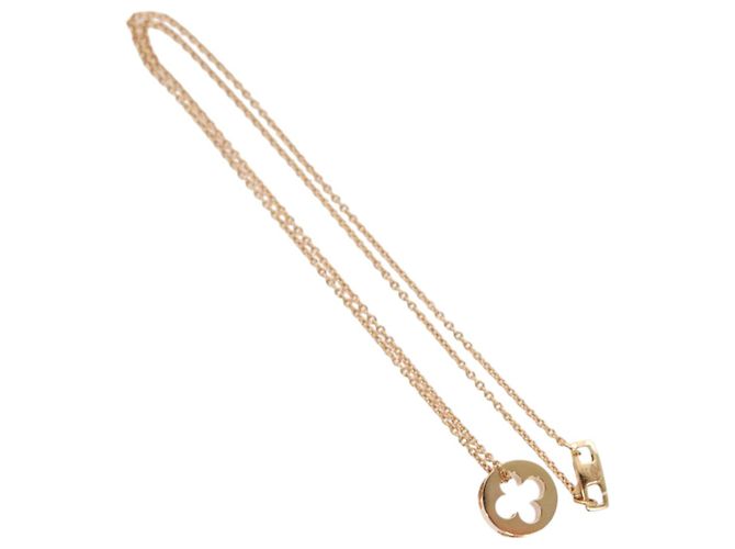 LOUIS VUITTON Anhänger 1P Diamant Halskette Diamant 6.1K Nur 800 LV Auth 93646S Golden - Ansicht 2