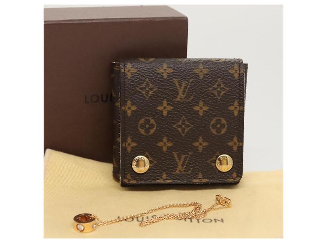 LOUIS VUITTON Anhänger 1P Diamant Halskette Diamant 6.1K Nur 800 LV Auth 93646S Golden - Ansicht 33