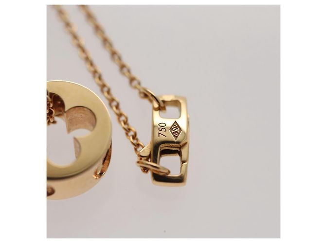 LOUIS VUITTON Anhänger 1P Diamant Halskette Diamant 6.1K Nur 800 LV Auth 93646S Golden - Ansicht 8