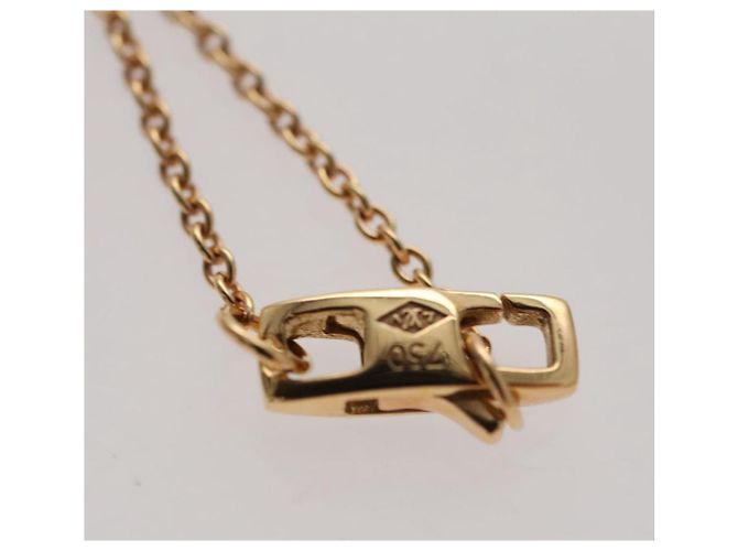 LOUIS VUITTON Anhänger 1P Diamant Halskette Diamant 6.1K Nur 800 LV Auth 93646S Golden - Ansicht 9