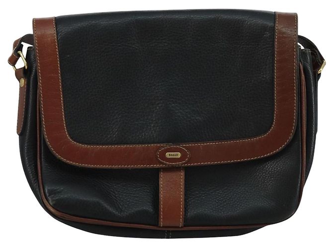 Borsa a Spalla BALLY in Pelle Nera Auth bs21629 Nero - vista 13