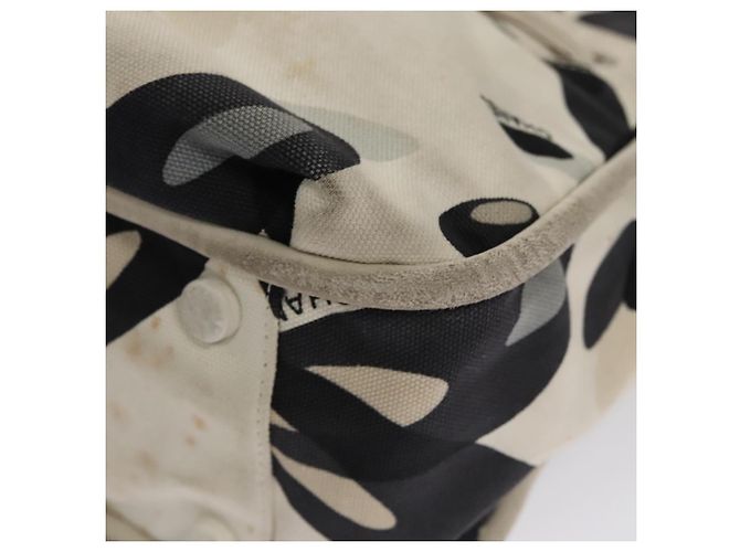 CHANEL Tote Bag Canvas White Black Silver CC Auth bs22011 Silvery - view 15