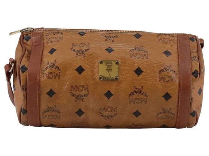 Borsa a spalla MCM Vicetos Logogram in pelle PVC marrone Auth ki5337 - vista 13