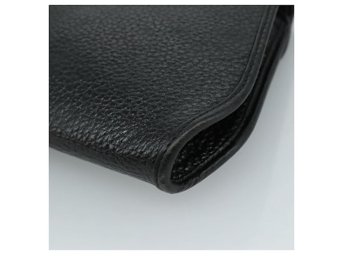 Borsa a spalla Christian Dior in pelle nera marrone dorata Auth bs22002 Nero D'oro - vista 15