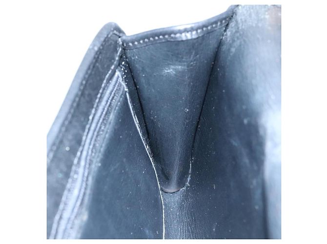 Borsa a spalla Christian Dior in pelle nera marrone dorata Auth bs22002 Nero D'oro - vista 20