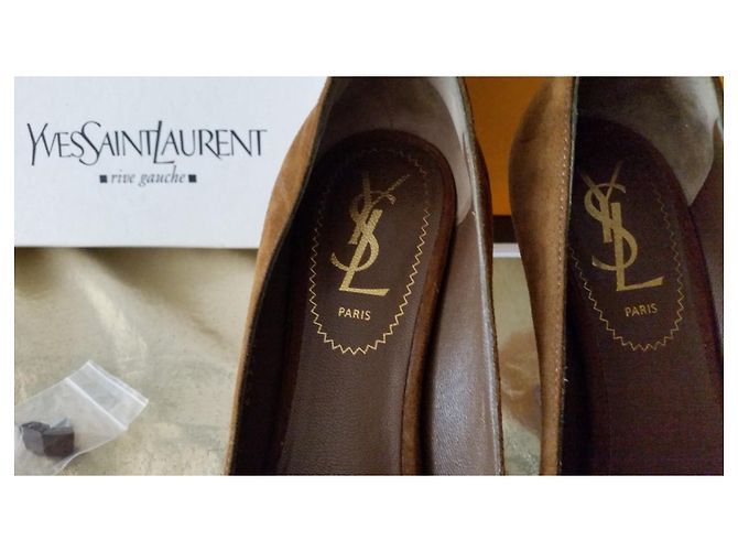 Escarpines Yves Saint Laurent Tribtoo 80 Marrón Castaño - vista 5