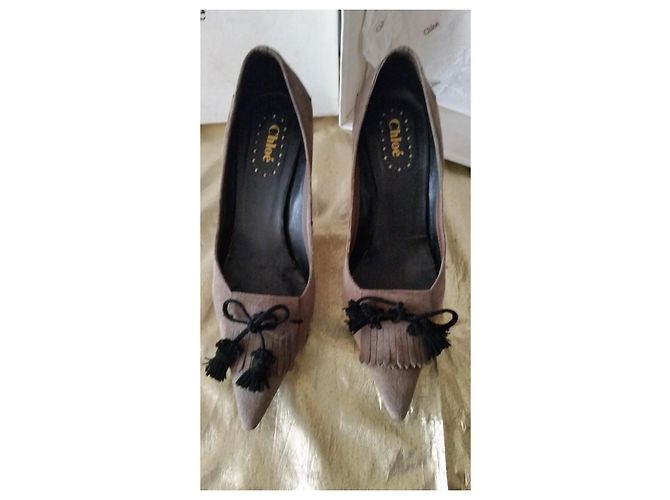 Chloé Wildleder Pumps Taupe Größe 36 IT - Ansicht 3