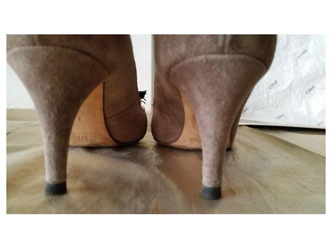 Chloé Wildleder Pumps Taupe Größe 36 IT - Ansicht 5