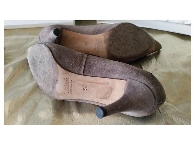 Chloé Wildleder Pumps Taupe Größe 36 IT - Ansicht 6