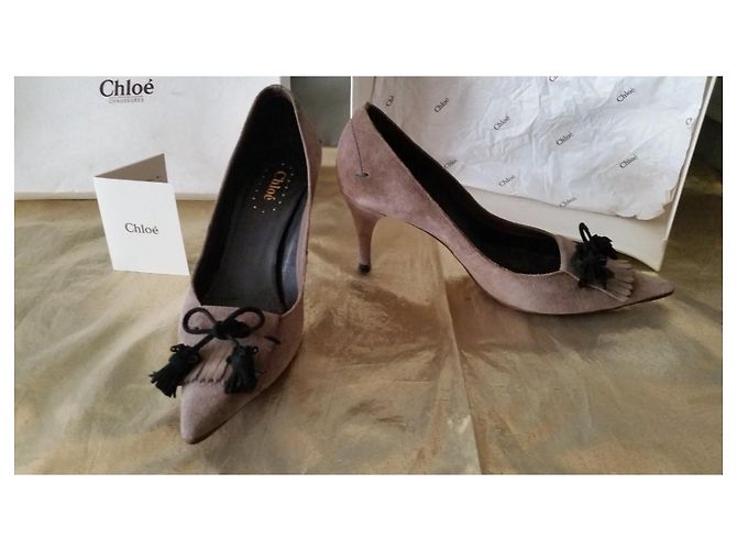 Chloé Wildleder Pumps Taupe Größe 36 IT - Ansicht 7