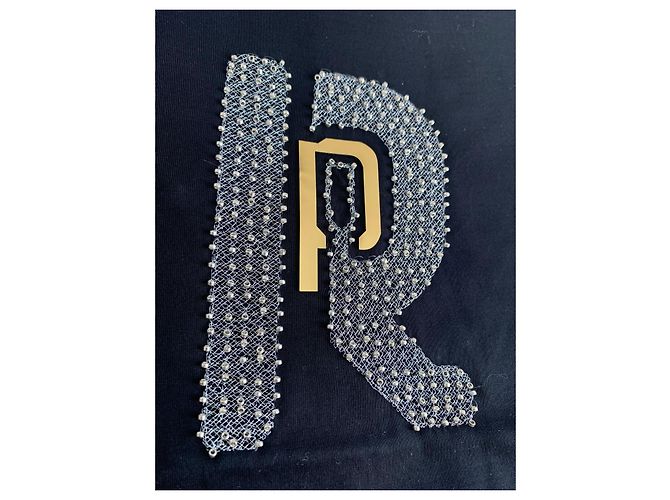 Camiseta Paco Rabanne Negra de Algodón con Logo Dorado Negro - vista 7