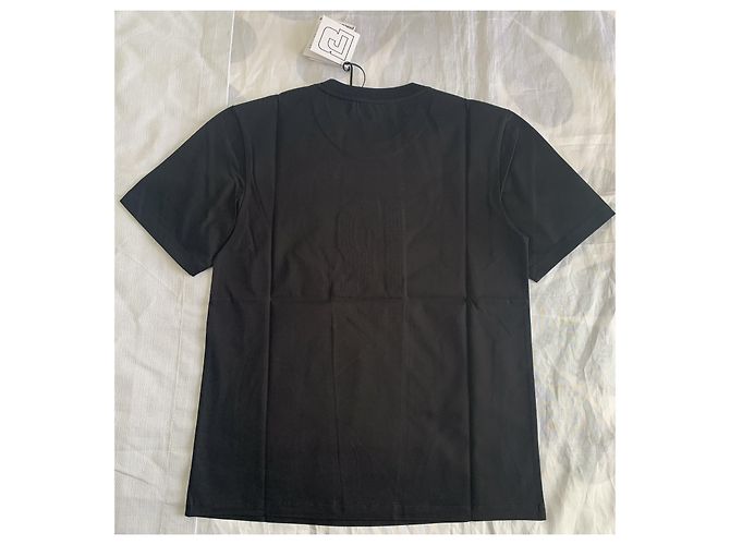 Camiseta Paco Rabanne Negra de Algodón con Logo Dorado Negro - vista 9