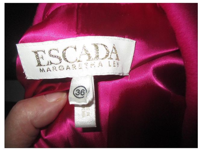 Escada Fuchsia Wool Jacket Size 40 Fuschia - view 5