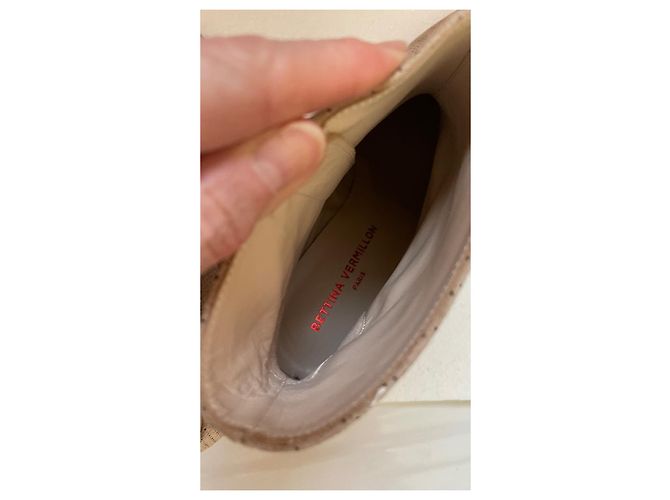 Autre Marque Stivaletti Bettina Vermillon Beige Camoscio - vista 11