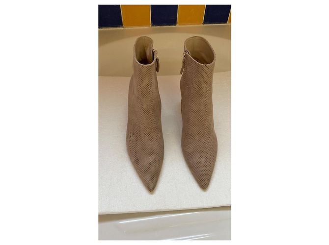 Autre Marque Stivaletti Bettina Vermillon Beige Camoscio - vista 3