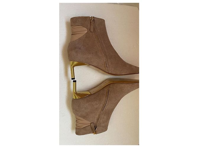 Autre Marque Stivaletti Bettina Vermillon Beige Camoscio - vista 6