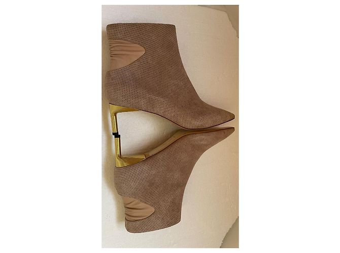 Autre Marque Stivaletti Bettina Vermillon Beige Camoscio - vista 7