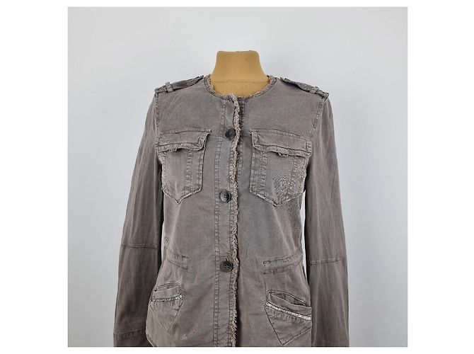 Chaqueta Marc Cain Marrón de Algodón Castaño - vista 2