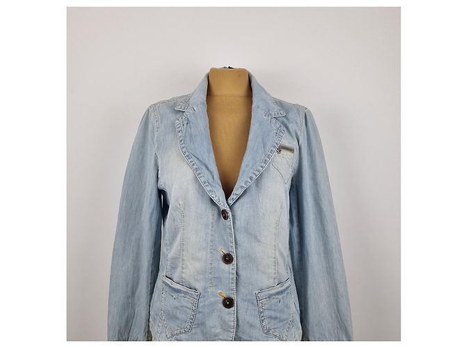 Chaqueta Marc Cain de algodón azul XL - vista 3