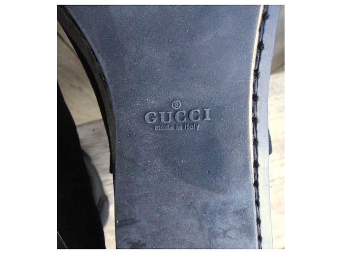 Stivaletti Gucci in camoscio nero - vista 10