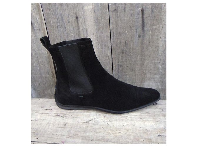 Stivaletti Gucci in camoscio nero - vista 2