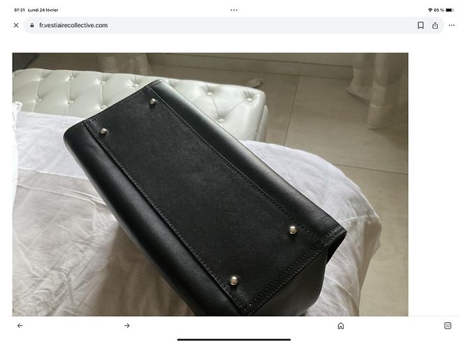 Borsa tote Chanel Deauville in pelle nera Nero - vista 9