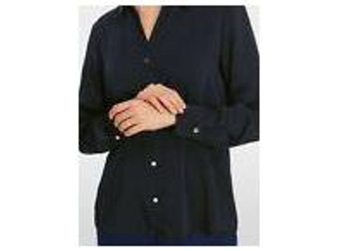 Marc Cain Black Polyester Blouse with Gold Buttons - view 4