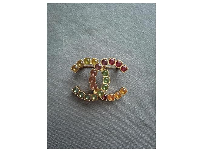 Coco Crush Spilla Chanel CC multicolore in metallo - vista 3