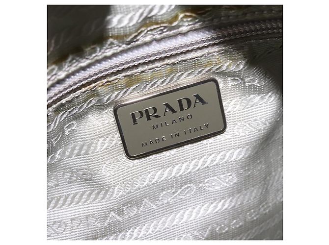 PRADA Schultertasche aus Nylon hellblau grau silber authentisch bs21902 Braun - Ansicht 18